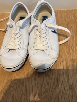 Polo Ralph Lauren Sneakers λευκά δερμάτινα μεταχειρισμένα, κλασικό σχέδιο