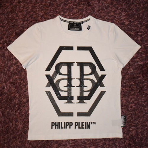 Philipp Plein T-shirt women size XL like new, white and black