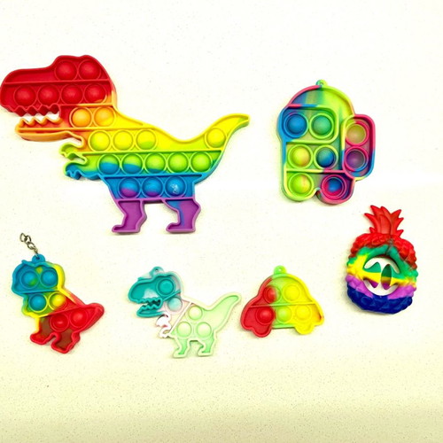Pop it toys used, assorted designs