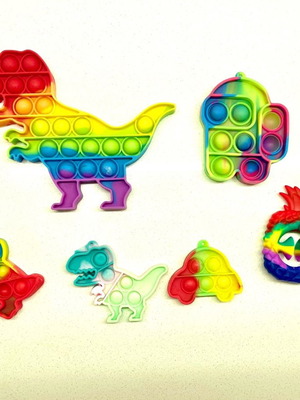 Pop it toys used, assorted designs