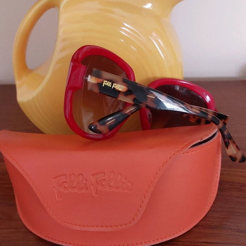 Folli Follie sunglasses like new, red and brown leopard arms