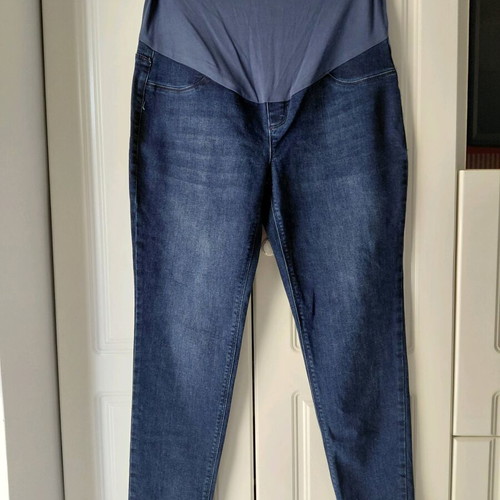 Maternity pants used, soft stretch blue denim, size L