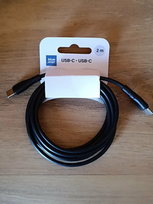 Blue Star USB-C to USB-C Charging Cable 2 Meters New Black