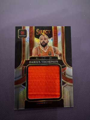 Darius Thompson 2025-26 Panini Select Euroleague Jumbo Patch, perfect condition