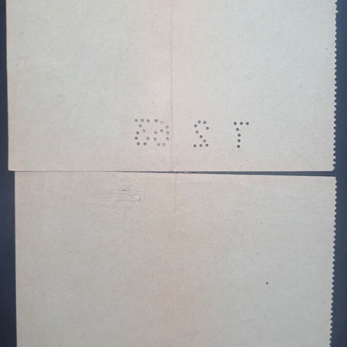 Train tickets 1963, pack of two with Greek stamp