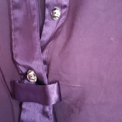 Blouse size L like new, purple with collar and buttons