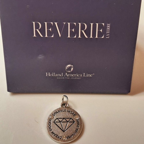 Diamond pendant charm new, silver color for necklace or bracelet