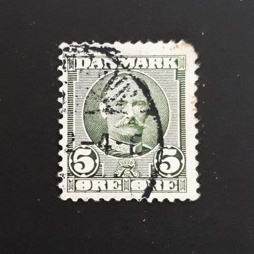 Σφραγίδα Denmark 1907, 5o, King Frederik VIII πράσινη σαν καινούργιο