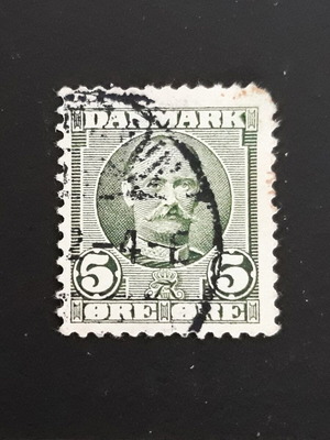 Σφραγίδα Denmark 1907, 5o, King Frederik VIII πράσινη σαν καινούργιο
