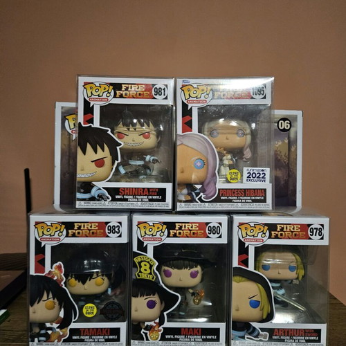 Funko Pop! Fire Force lot of 5 new figures with protectors