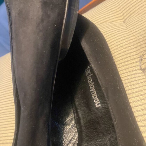 Kalogirou ballerinas used, leather inside and suede outside, size 36.5, black