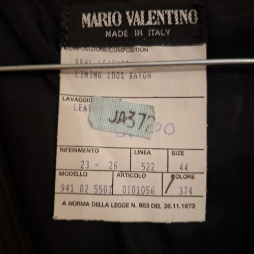Mario Valentino leather vest made in Italy like new, black