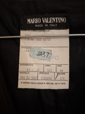 Mario Valentino leather vest made in Italy like new, black