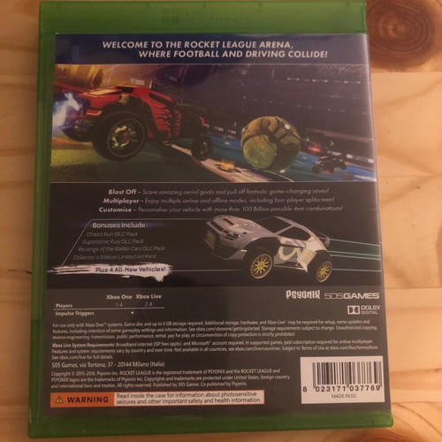 Xbox One Rocket League Collectors Edition used English