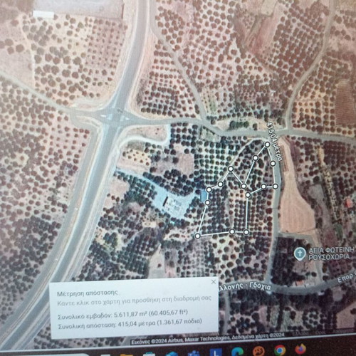Agricultural land 6000 sqm corner with 125 olive trees in Roussohoria
