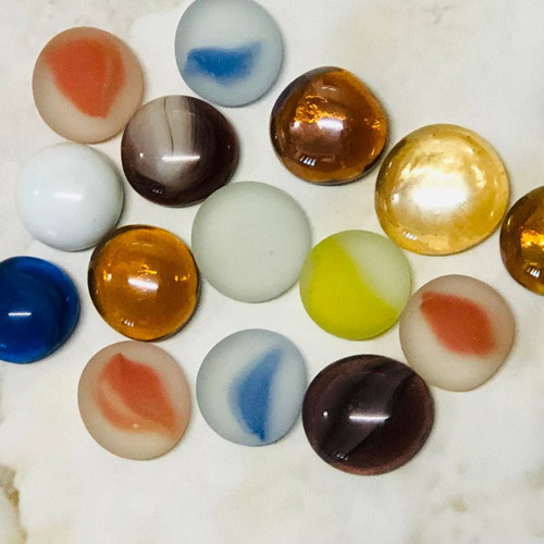 Pack of 15 multicolored cabochon cut stones new