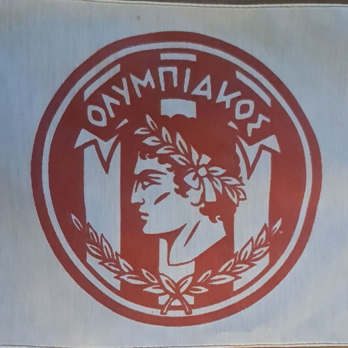 Olympiacos table flag from 1990s used