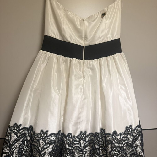 Lynne evening dress, black and white