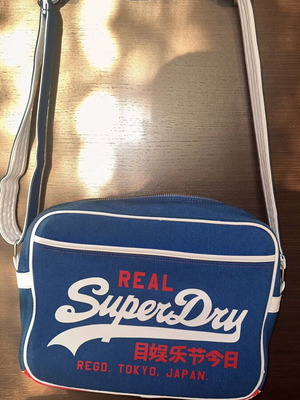Superdry shoulder bag used, vintage blue