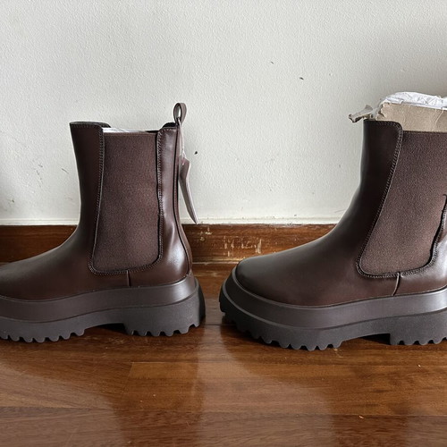 Deezee women's winter ankle boots size 38, dark brown flatform