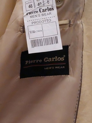 Spring jacket new beige linen size 46