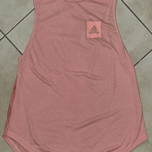 Adidas Women Tank Top dusty pink, logo patch print, size M, like new