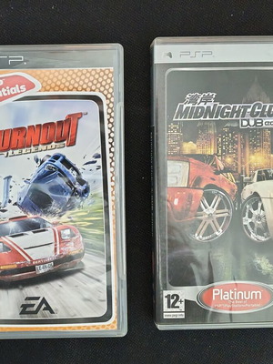 Burnout Legends and Midnight Club 3 PSP games, complete