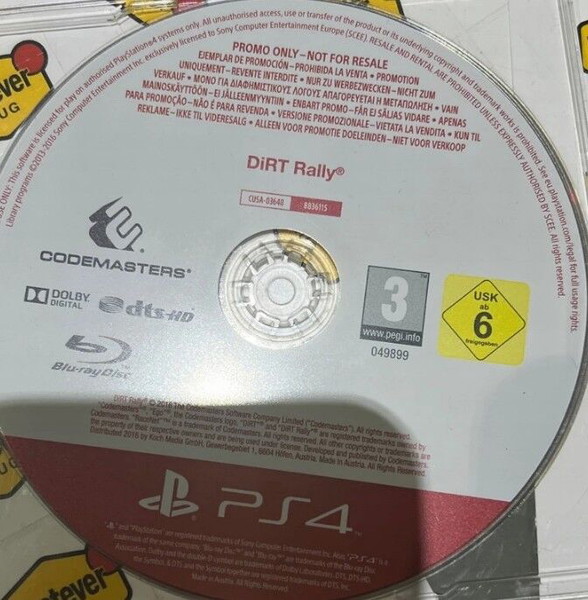 ps4 game dirt rally