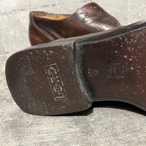 Men's classic leather shoes used, brown, size 42