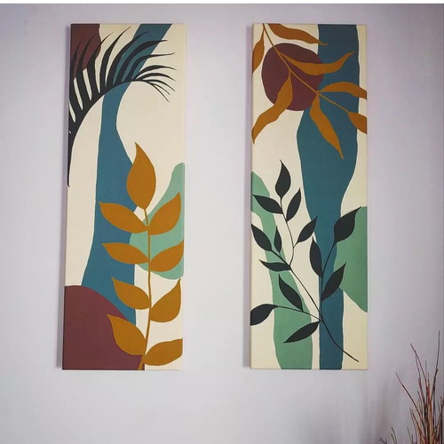Diptych handmade paintings acrylic on canvas