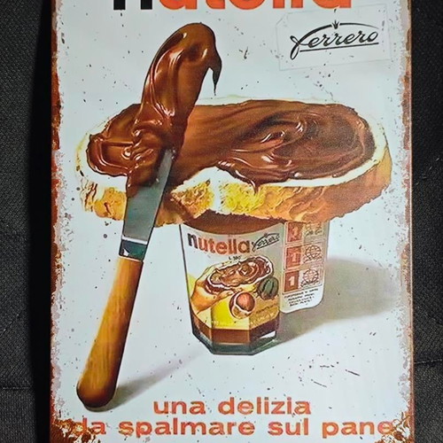 Vintage metal Nutella sign like new, retro decoration