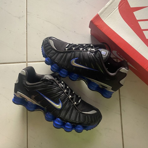 Nike Shox TL Racer sneakers, black and blue, size 42.5