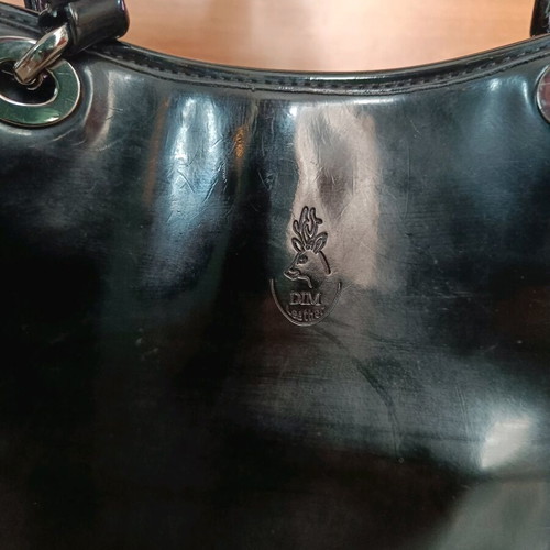 Dim leather club black genuine leather shoulder bag like new