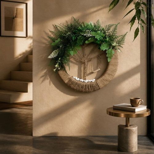 Handmade wreath like new for home decoration