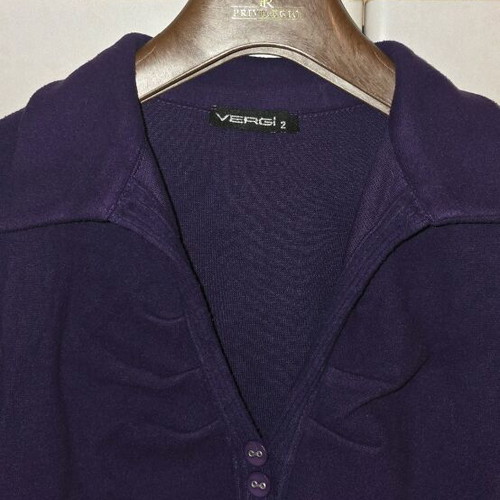 Vergi blouse purple suede like new, size S