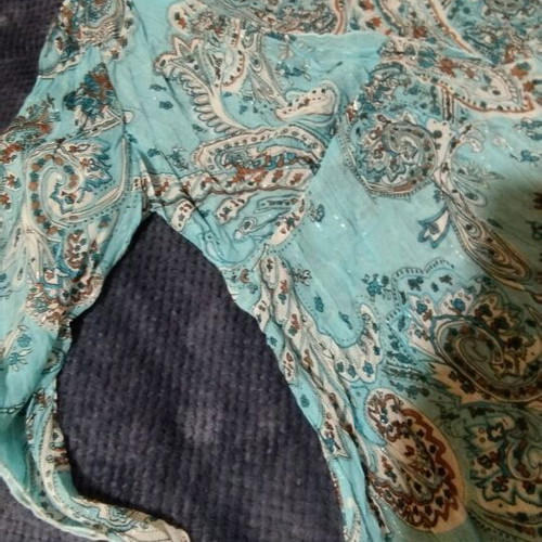 Tunic shirt turquoise with paisley pattern like new, size S
