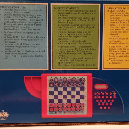 Mickey's 4 in 1 Computer by Novag like new, educational board game