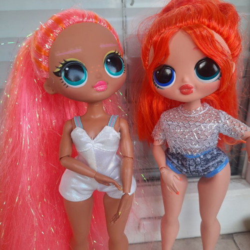 LOL Surprise OMG dolls Major Lady and Neonlicious, lot of 2
