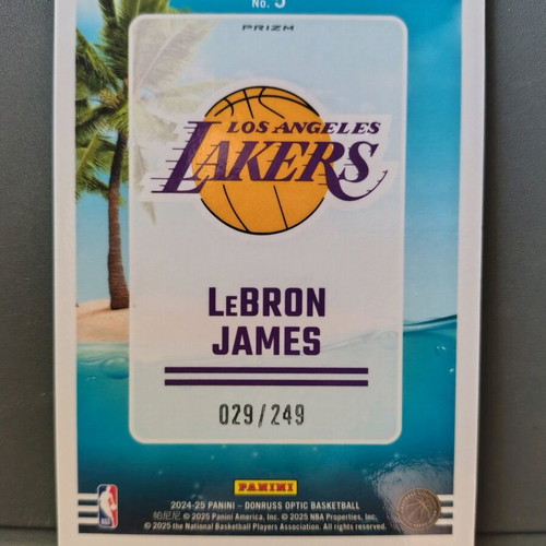 2024-25 Panini Donruss Optic LeBron James Splash Hyper Green card new