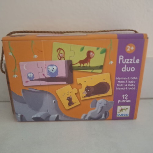Djeco Puzzle Duo, Domino Puzzle and Wiggly Domino Puzzle Farm set like new