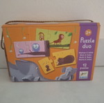 Djeco Puzzle Duo, Domino Puzzle and Wiggly Domino Puzzle Farm set like new