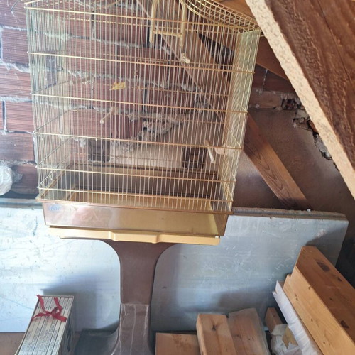 Birdcage with stand used, height 66, width 52, total 138