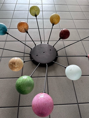 Pendant light with 12 planets used for all spaces