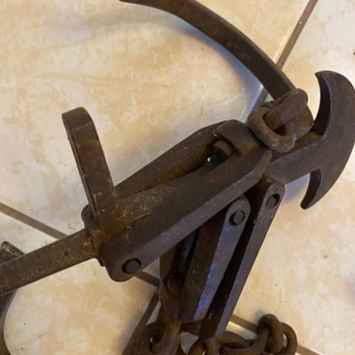 Vintage iron scale used, decorative with patina