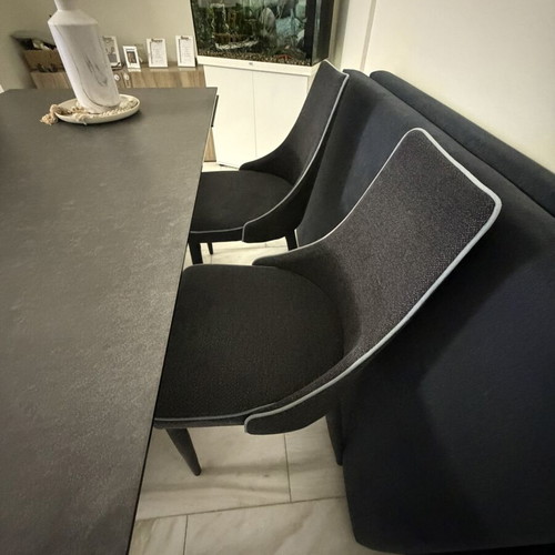 Dining table made of granite and glass new