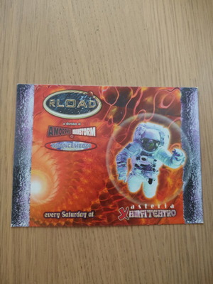 Rave Flyer Reload Amorphia Asteria Amfiteatro 1998 like new