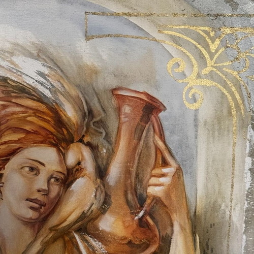Orlik Synthesis oil painting on canvas like new, 80 x 100 cm