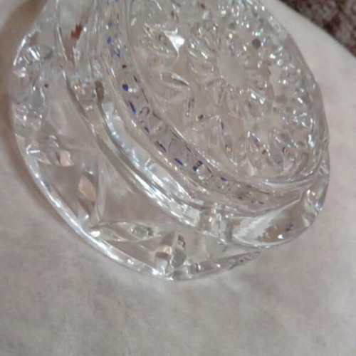 Crystal ashtray new from Czechia