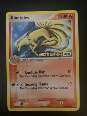Pokemon card Ninetales holo stamped 38 ex emerald μεταχειρισμένο