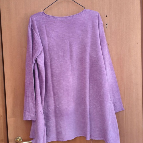 Asymmetric blouse "It’s a Girl Thing" oversized Large - XLarge like new, purple and pink